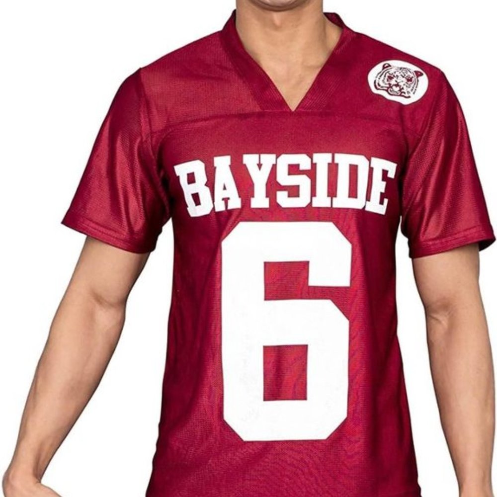 Saved By The Bell AC Slater Bayside Tigers Football Jersey Costume